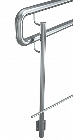 Ограждение из нержавеющей стали c парным поручнем 
Высота 1: 900мм
Высота 2: 700мм
Длина секции: 1000мм