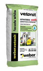 Шпаклёвка цементная Vetonit Facade White (20 кг)