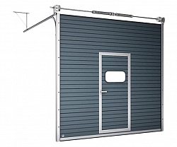 Ворота подъемно-секционные наружные с калиткой (проем 3200х2320 мм) 