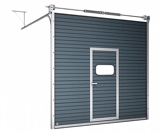 Ворота подъемно-секционные наружные с калиткой (проем 3200х2320 мм) 